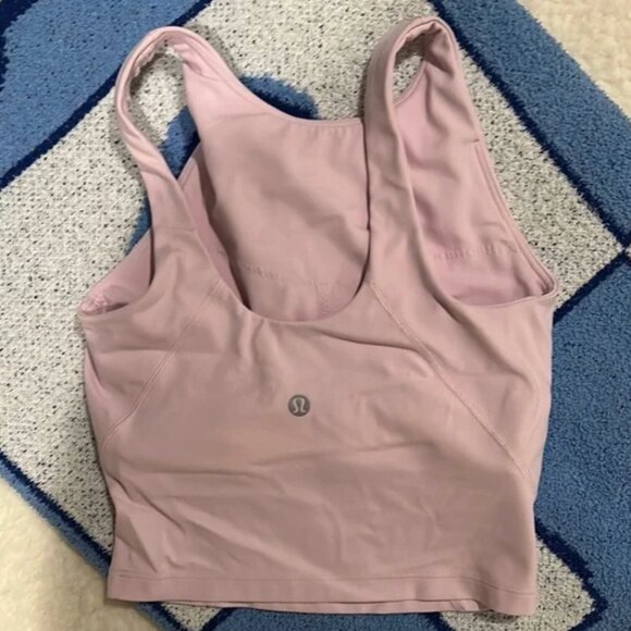 Lululemon High Neck Light Pink Tank Size 0 - Picture 2 of 3